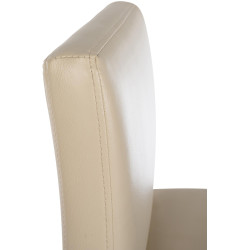 Banqueta de bar Newport, couro sintético, B, creme