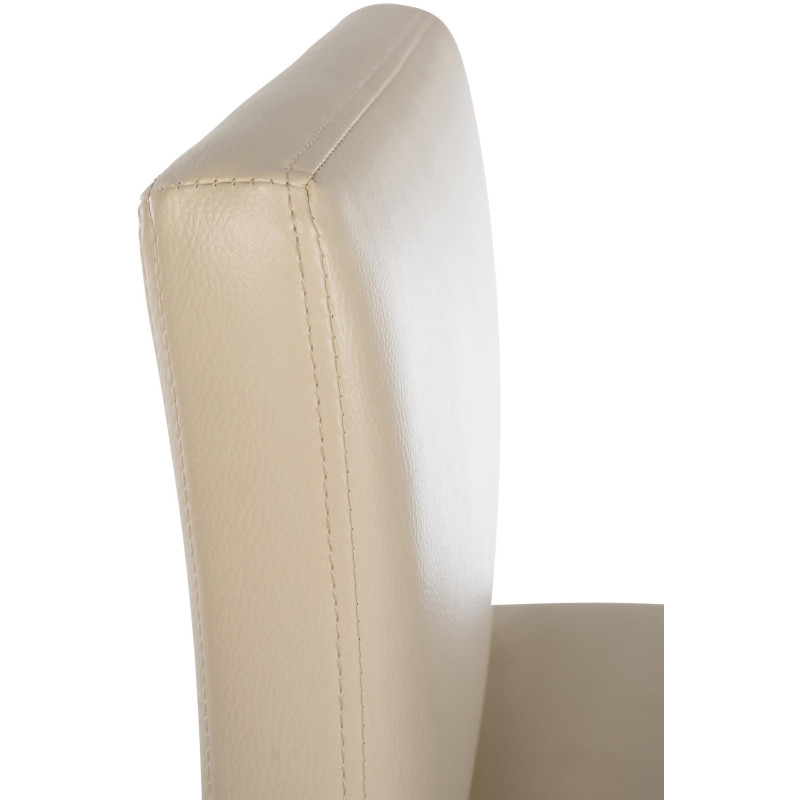 Sgabello da bar Newport, similpelle, B, crema