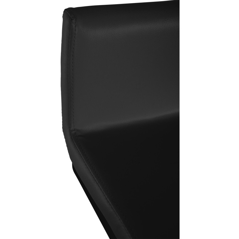 Tabouret de bar Newport, similicuir, noir