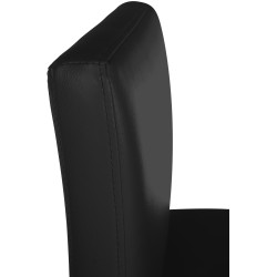 Taburete de bar Newport, imitación de cuero, negro