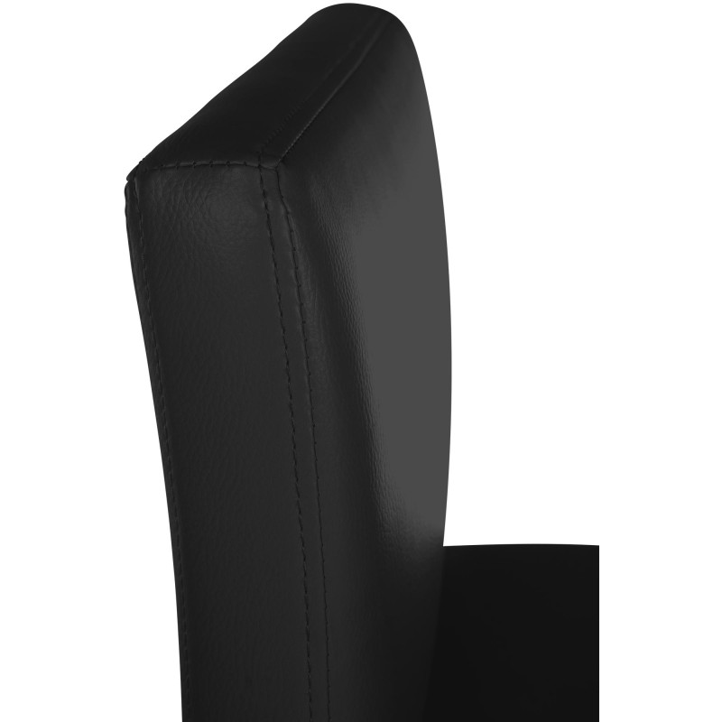 Tabouret de bar Newport, similicuir, noir