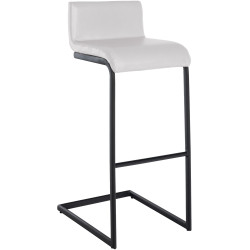Tabouret de bar Newport, similicuir, blanc