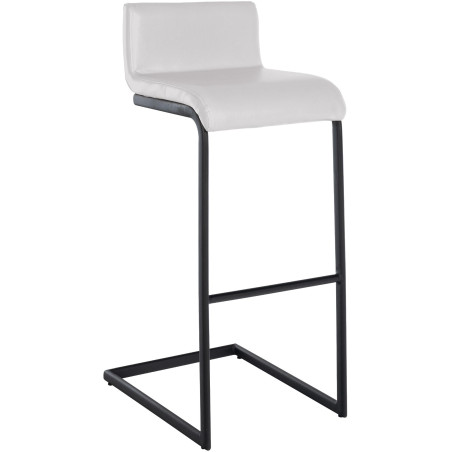 Tabouret de bar Newport, similicuir, blanc