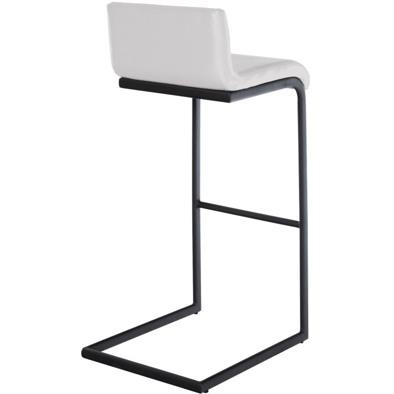Tabouret de bar Newport, similicuir, blanc