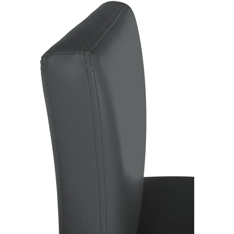 Sgabello da bar Newport, similpelle, grigio scuro