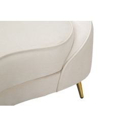CANAPÉ 2 PLACES OSLO AVEC COUSSINS CRÈME CM 148X84X68