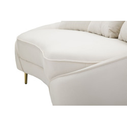 CANAPÉ 3 PLACES OSLO AVEC COUSSINS CRÈME CM 185X84X68