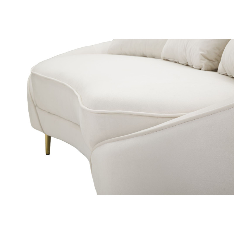 CANAPÉ 3 PLACES OSLO AVEC COUSSINS CRÈME CM 185X84X68