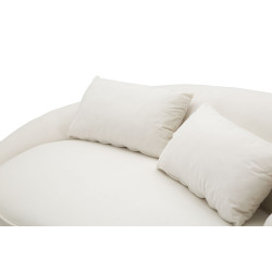 CANAPÉ 3 PLACES OSLO AVEC COUSSINS CRÈME CM 185X84X68