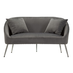 CANAPÉ ARGENTÉ AVEC COUSSINS CM 137X69X79
