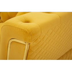 CANAPÉ EMY MOUTARDE AVEC COUSSINS CM 162X83X76