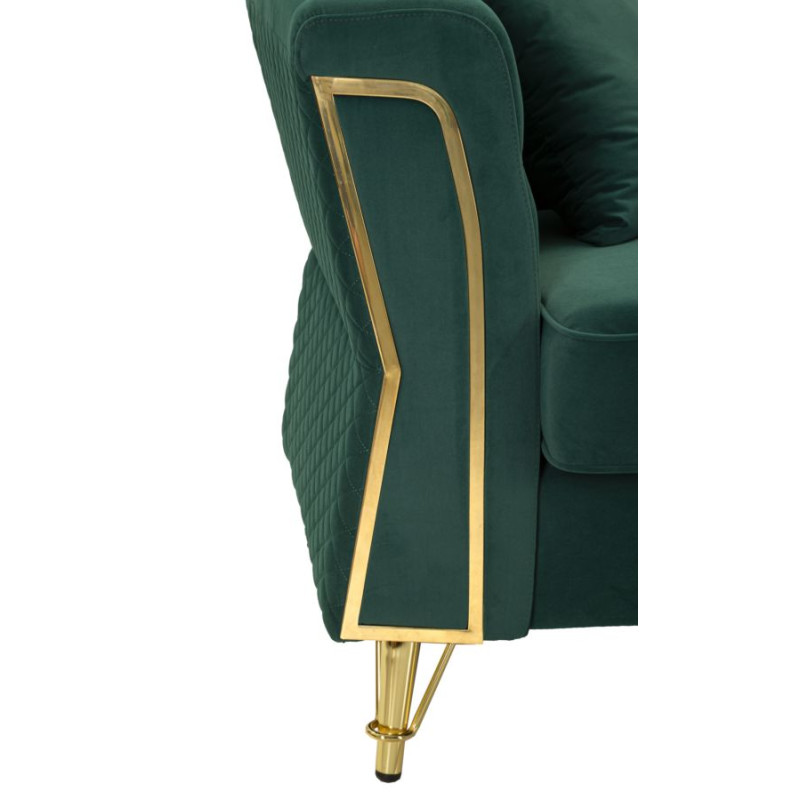 CANAPÉ EMY VERT AVEC COUSSINS CM 162X83X76