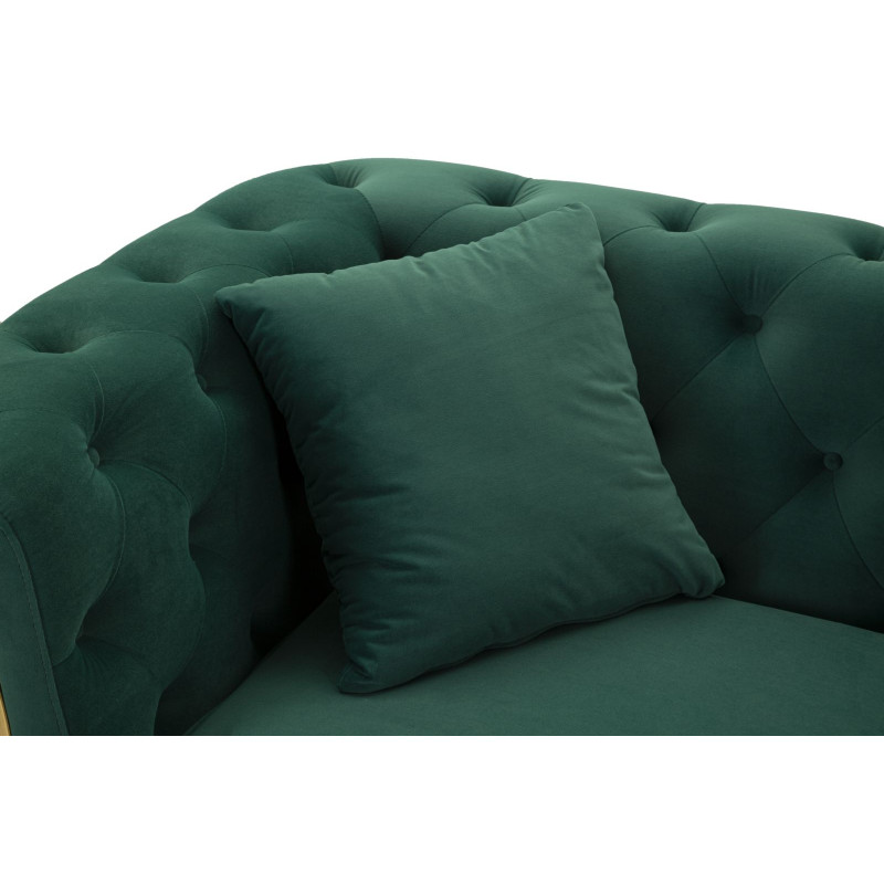 CANAPÉ EMY VERT AVEC COUSSINS CM 162X83X76