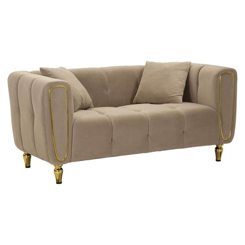 CANAPÉ ALMA GRIS AVEC COUSSINS CM 155X81X71
