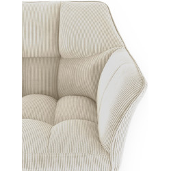 Tabouret de bar Damaso W Cord, crème