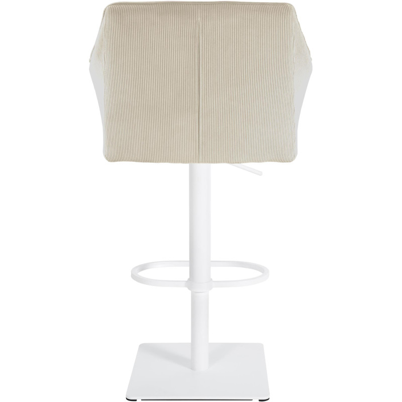 Banqueta de bar Damaso W Cord, creme