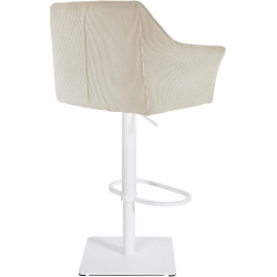 Tabouret de bar Damaso W Cord, crème