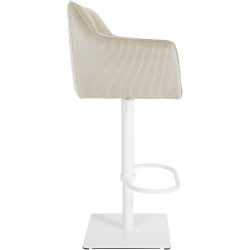 Banqueta de bar Damaso W Cord, creme