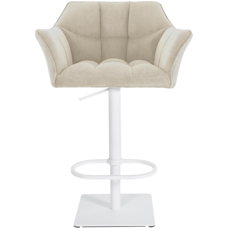 Banqueta de bar Damaso W Cord, creme