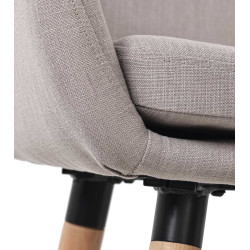 Conjunto de 2 banquetas Grant, tecido taupe