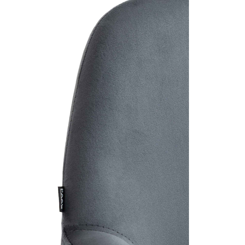 Ensemble de 2 tabourets de bar Braga Gold en velours gris foncé