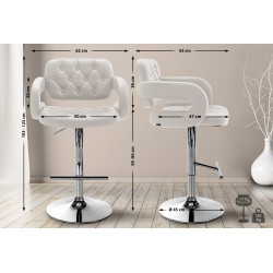 Tabouret de bar Dublin C blanc