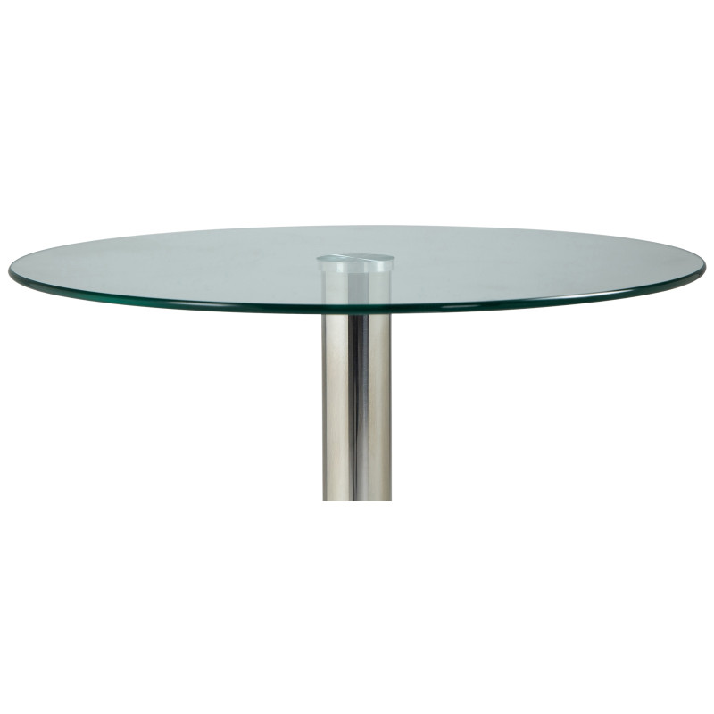Table en verre 70 cm verre transparent