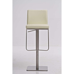 Tabouret de bar Panama E simili cuir crème