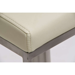 Tabouret de bar Panama E simili cuir crème