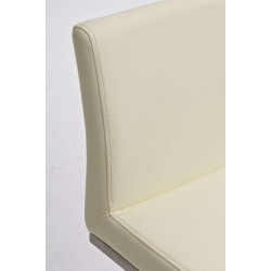 Tabouret de bar Panama E simili cuir crème