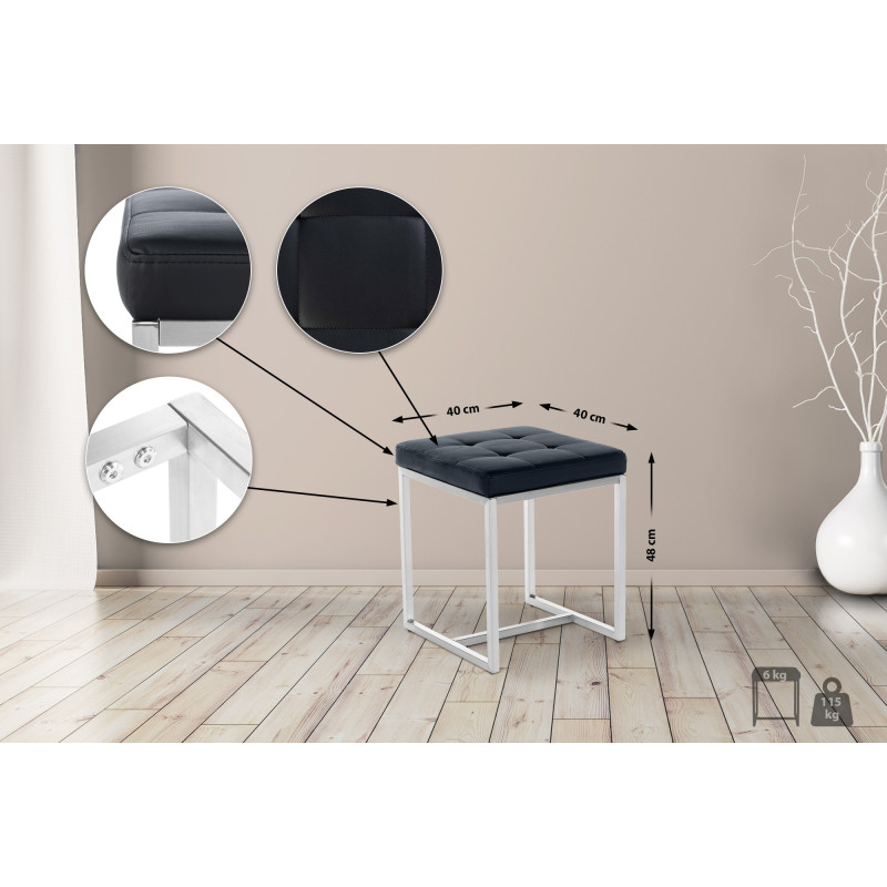 Tabouret Barci noir