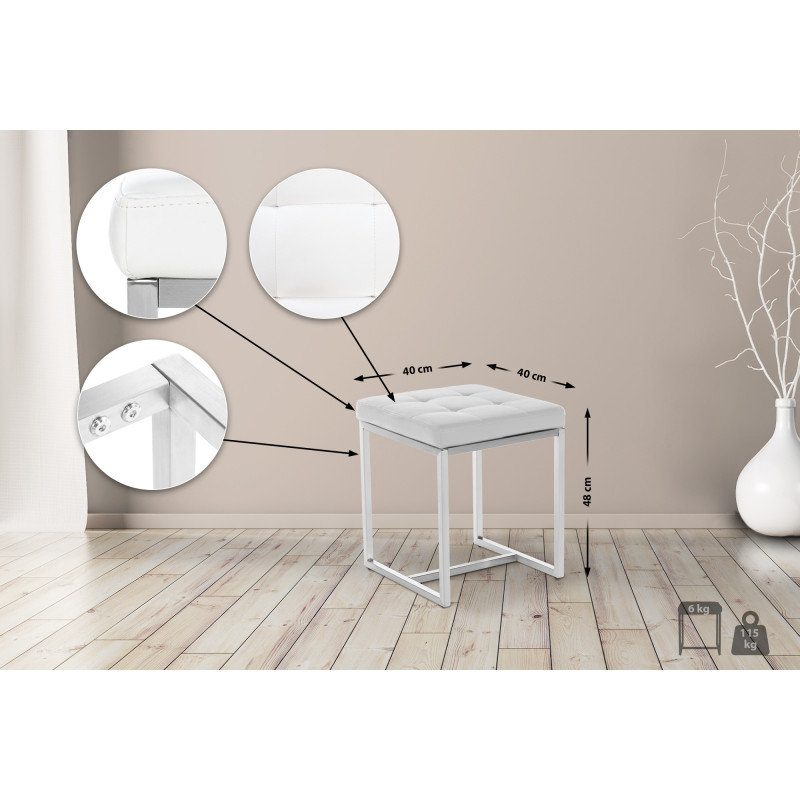 Tabouret Barci blanc