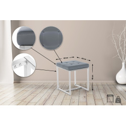 Tabouret Barci gris