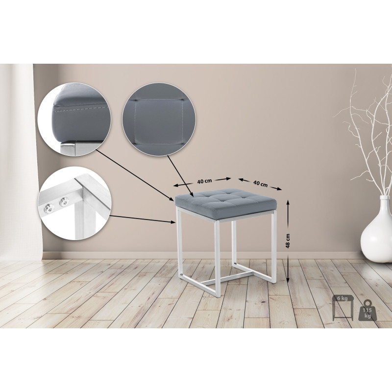 Tabouret Barci gris