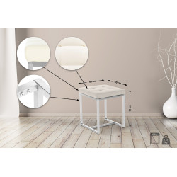 Tabouret Barci crème