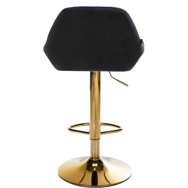 Juego de 2 taburetes de bar Braga Gold Velvet Black