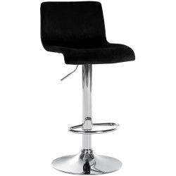 Tabouret de bar Hoover Velvet C, noir