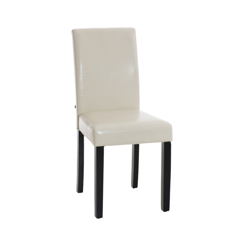 Chaise de salle à manger Ina noire | crème