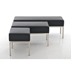 Banquette 3 places Lamega 40x120 noir
