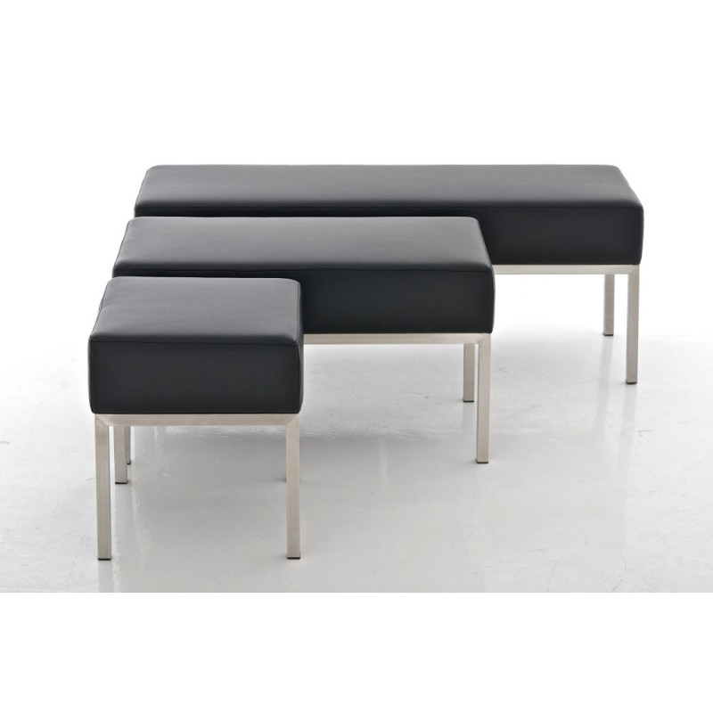 Banquette 3 places Lamega 40x120 noir