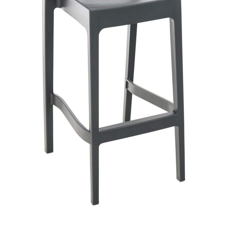 Set di 4 sgabelli da bar Maya, grigio scuro