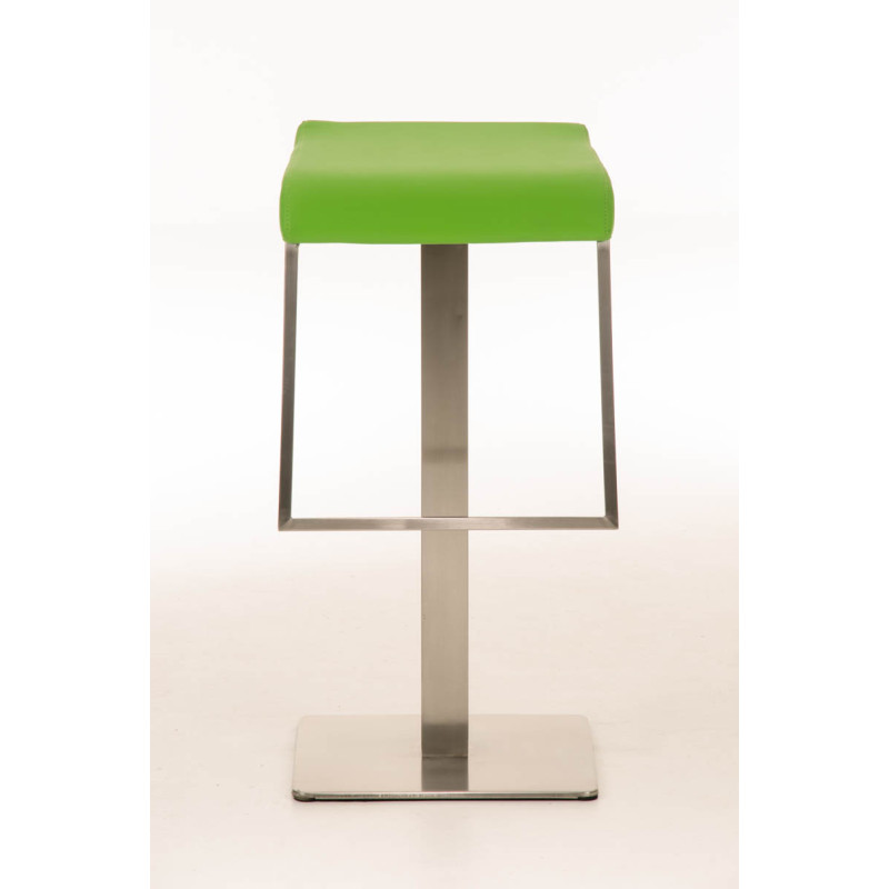 Tabouret de bar Lameng en cuir artificiel E78 vert