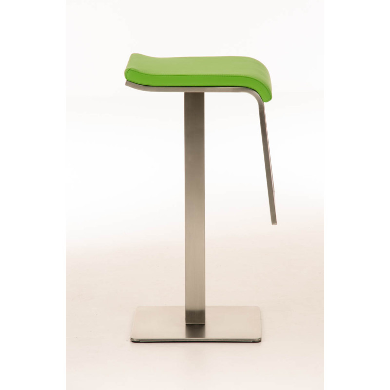 Tabouret de bar Lameng en cuir artificiel E78 vert