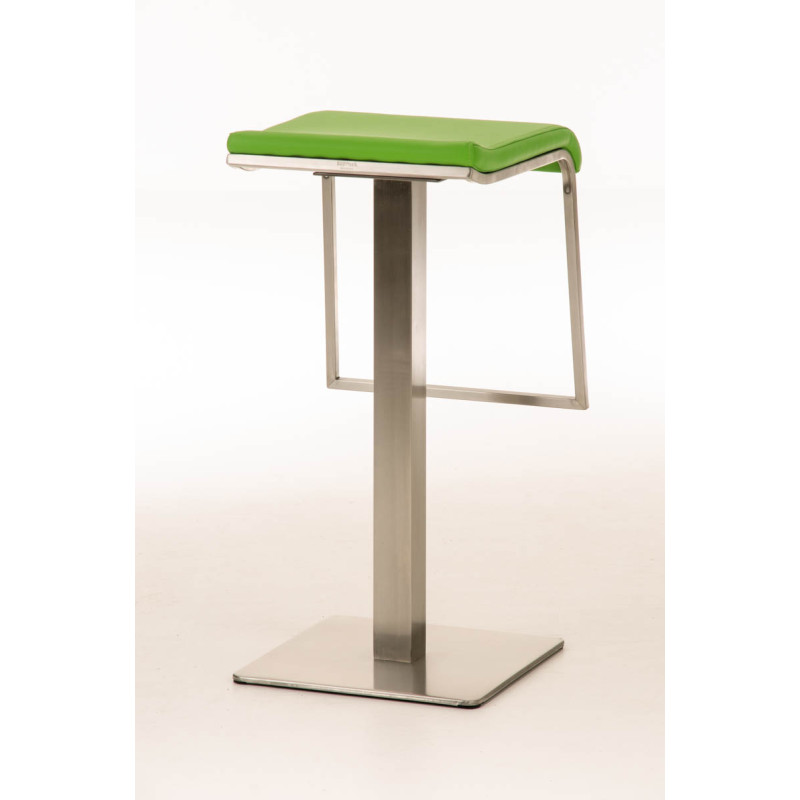 Tabouret de bar Lameng en cuir artificiel E78 vert