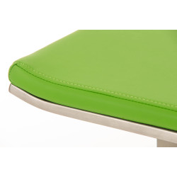 Tabouret de bar Lameng en cuir artificiel E78 vert