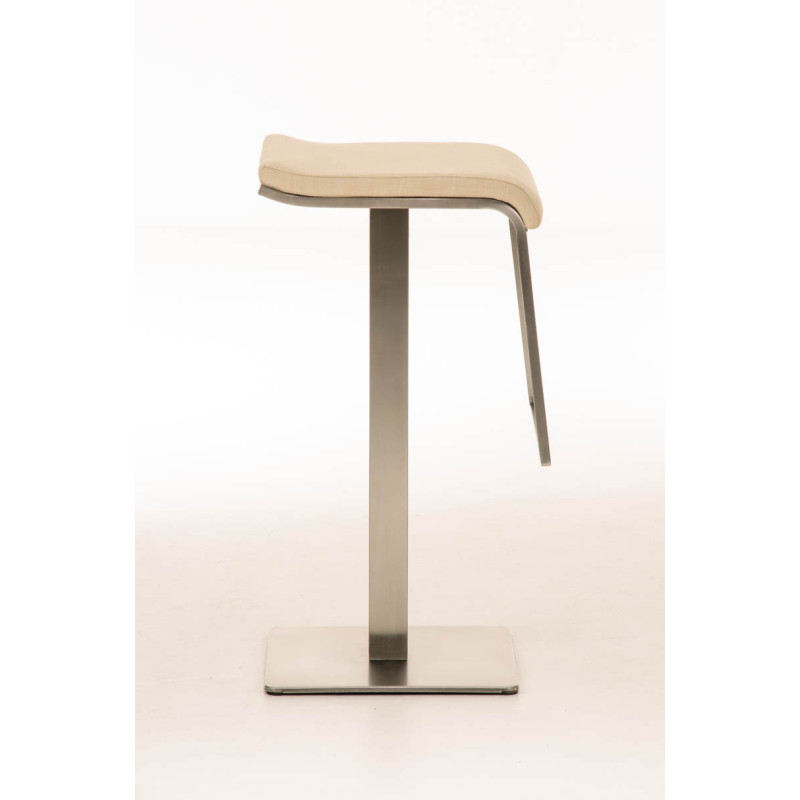 Tabouret de bar Lameng tissu E78 crème