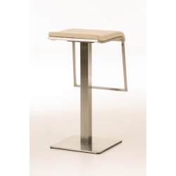Tabouret de bar Lameng tissu E78 crème