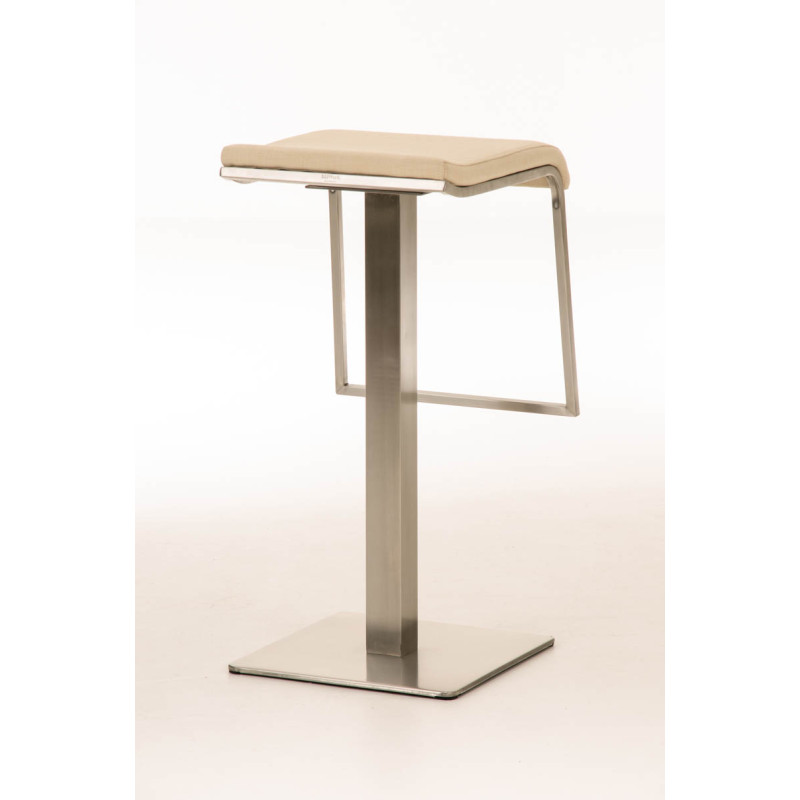 Tabouret de bar Lameng tissu E78 crème