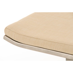 Tabouret de bar Lameng tissu E78 crème