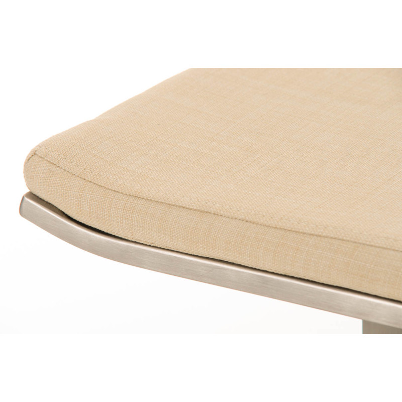 Tabouret de bar Lameng tissu E78 crème